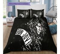 Parure De Lit À Motif John Francis Bongiovi Jr, Housse De Couette Et Taie D'oreiller, Douce, Decoration De Chambre À Coucher, Literie, Noël, Halloween, Cadeaux De Noël, Cadeau D'an