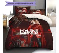 Parure De Lit À Motifs Mylène Farmer, Housse De Couette Et Taie D'oreiller, Decoration Personnalisée Pour La Maison Et La Chambre À Coucher, Literie De Noël, Halloween, Cadeaux De