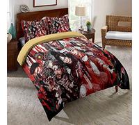 Parure De Lit Adulte Adolescent Garçon, 1/2 Personne APEX Legends Housse De Couette Motifs Graffiti Parure De Lit 3 Pièces, Fermeture éclair, 2 Taies d'oreiller (140 x 200 cm,héros 01)