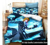 Parure De Lit Anime Bleach Thousand-Year Blood War, Housse De Couette, Taie D'oreiller, Pour Chambre D'enfant, Double, King Size, Garçons Et Filles