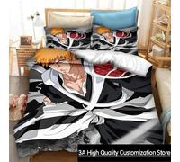 Parure De Lit Anime Bleach Thousand-Year Blood War, Housse De Couette, Taie D'oreiller, Pour Chambre D'enfant, Double, King Size, Garçons Et Filles