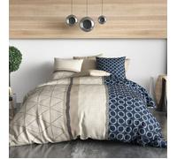 Parure de lit - Atelier du Coton - Nairobi - 100% Coton 57 fils - Bleu