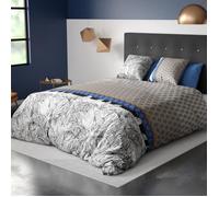 Parure de lit - Atelier du Coton - Toki - 100% Coton 57 fils - Motifs - Gris