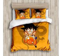 Parure De Lit Avec Housse De Couette En Microfibre, Taille Simple Et Taille Double, Dragon Ball Goku Kakarot