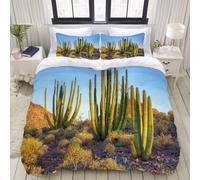 Parure De Lit Avec Housse De Couette En Microfibre,Tuyau D'orgue Cactus Au Lever Du Soleil,Sets De Housse De Couette Xcm+ Taie D'oreiller Xcm