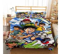 Parure De Lit Avec Housse De Couette Et Imprime Captain Tsubasa, Motif Football 3d, Pour Jeunes Enfants, Filles Et Garcon S, Cadeau Idéal