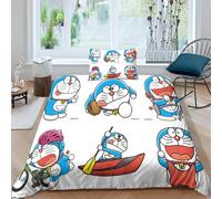 Parure De Lit Avec Housse De Couette Et Imprime Chat 3d Doraemon, Motif Exquis, Pour Jeunes Enfants, Filles Et Garcon S, Cadeau