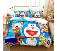 Parure De Lit Avec Housse De Couette Et Imprime Chat 3d Doraemon, Motif Exquis, Pour Jeunes Enfants, Filles Et Garcon S, Cadeau