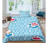 Parure De Lit Avec Housse De Couette Et Imprime Chat 3d Doraemon, Motif Exquis, Pour Jeunes Enfants, Filles Et Garcon S, Cadeau