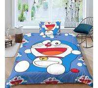 Parure De Lit Avec Housse De Couette Et Imprime Chat 3d Doraemon, Motif Exquis, Pour Jeunes Enfants, Filles Et Garcon S, Cadeau
