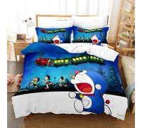 Parure De Lit Avec Housse De Couette Et Imprime Chat 3d Doraemon, Motif Exquis, Pour Jeunes Enfants, Filles Et Garcon S, Cadeau