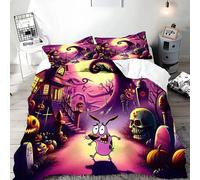 Parure De Lit Avec Housse De Couette Et Imprime Courage Le Chien Froussard, Motif Dessin Anime Exquis, Pour Jeunes Enfants, Filles Et Garcon S, Cadeau D'anniversaire