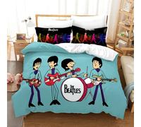 Parure De Lit Avec Housse De Couette Et Imprimé Groupe De Rock Britannique The Beatles, Queen Size Et King Size, Décoration De Chambre