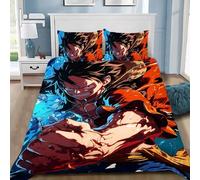 Parure De Lit Avec Housse De Couette Et Imprime Numérique 3d Pirate D. Luffy, Cadeau Idéal Pour Fille Et Garcon