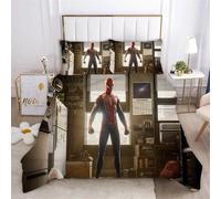 Parure De Lit Avec Housse De Couette Et Imprime Numérique Marvel Spiderman 3d, Cadeau Idéal Pour Fille Et Garcon