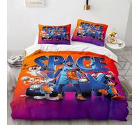 Parure De Lit Avec Housse De Couette Et Imprime Space Jam, Motif Basket-Ball 3d, Pour Jeunes Enfants, Filles Et Garcon S, Cadeau Idéal