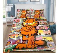 Parure De Lit Avec Housse De Couette Et Motif Chat 3d, Motif Dessin Anime G-Garfield, Impression Numérique, Cadeau Idéal Pour Fille Et Garcon