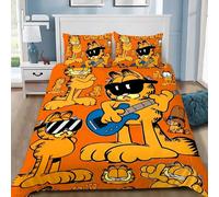 Parure De Lit Avec Housse De Couette Et Motif Chat 3d, Motif Dessin Anime G-Garfield, Impression Numérique, Cadeau Idéal Pour Fille Et Garcon