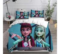 Parure De Lit Avec Housse De Couette Et Motif De Dessin Anime Monster High En 3d, Impression Numérique, Cadeau Idéal Pour Garcon S Et Filles