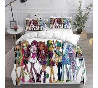 Parure De Lit Avec Housse De Couette Et Motif De Dessin Anime Monster High En 3d, Impression Numérique, Cadeau Idéal Pour Garcon S Et Filles