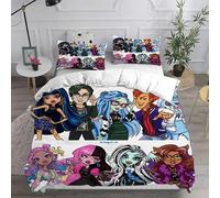 Parure De Lit Avec Housse De Couette Et Motif De Dessin Anime Monster High En 3d, Impression Numérique, Cadeau Idéal Pour Garcon S Et Filles