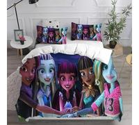 Parure De Lit Avec Housse De Couette Et Motif De Dessin Anime Monster High En 3d, Impression Numérique, Cadeau Idéal Pour Garcon S Et Filles