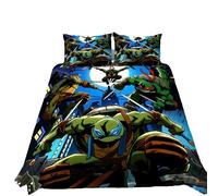 Parure De Lit Avec Housse De Couette Et Motif Tortues De Dessin Anime 3d N-Ninja, Impression Numérique, Cadeau Idéal Pour Filles Et Garcon S