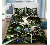 Parure De Lit Avec Housse De Couette Et Motif Tortues De Dessin Anime 3d N-Ninja, Impression Numérique, Cadeau Idéal Pour Filles Et Garcon S