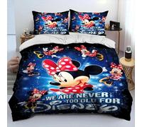 Parure De Lit Avec Housse De Couette Et Taie D'oreiller Mickey Minnie Mouse, Jolie Parure De Lit Pour Garcon S Et Filles
