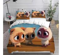Parure De Lit Avec Housse De Couette Et Taie D'oreiller Motif Chat Mignon Super Kitties