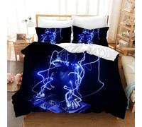 Parure De Lit Avec Housse De Couette Et Taie D'oreiller, Motif Graffiti, Motif Dj Et Notes De Musique, Multicolore, Toutes Saisons