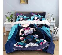 Parure De Lit Avec Housse De Couette Et Taie D'oreiller Motif Hatsune Miku