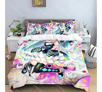 Parure De Lit Avec Housse De Couette Et Taie D'oreiller Motif Hatsune Miku
