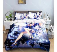 Parure De Lit Avec Housse De Couette Et Taie D'oreiller Motif Hatsune Miku