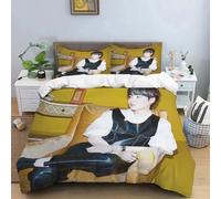 Parure De Lit Avec Housse De Couette Et Taie D'oreiller, Style Kpop, Groupe De Chanteurs Coréens Jung Kook Suga Jimin, Taille King/Queen