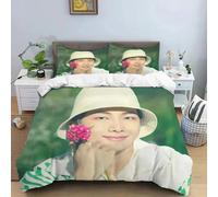 Parure De Lit Avec Housse De Couette Et Taie D'oreiller, Style Kpop, Groupe De Chanteurs Coréens Jung Kook Suga Jimin, Taille King/Queen