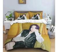 Parure De Lit Avec Housse De Couette Et Taie D'oreiller, Style Kpop, Groupe De Chanteurs Coréens Jung Kook Suga Jimin, Taille King/Queen