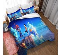 Parure De Lit Avec Housse De Couette Et Taies D'oreiller, Motif Animaux 3d, Motif Anime Chic, Impression Numérique, Réaliste, Fermeture Éclair, Couvre-Lit En Microfibre Ultra Doux