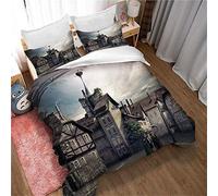 Parure De Lit Avec Housse De Couette Et Taies D'oreiller, Motif Animaux 3d, Motif Anime Chic, Impression Numérique, Réaliste, Fermeture Éclair, Couvre-Lit En Microfibre Ultra Doux