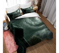 Parure De Lit Avec Housse De Couette Et Taies D'oreiller, Motif Animaux 3d, Motif Anime Chic, Impression Numérique, Réaliste, Fermeture Éclair, Couvre-Lit En Microfibre Ultra Doux