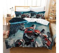 Parure De Lit Avec Housse De Couette Et Taies D'oreiller, Motif Mech Warrior, Gundam, Multicolore, Toutes Saisons