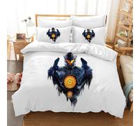 Parure De Lit Avec Housse De Couette Et Taies D'oreiller, Motif Mech Warrior, Gundam, Multicolore, Toutes Saisons