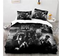 Parure De Lit Avec Housse De Couette Et Taies D'oreiller, Motif Musical Ac/Dc Australien, Pour Lit Double, Double, Queen Et King Size, Livraison Directe