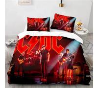 Parure De Lit Avec Housse De Couette Et Taies D'oreiller, Motif Musical Ac/Dc Australien, Pour Lit Double, Double, Queen Et King Size, Livraison Directe