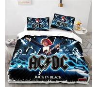 Parure De Lit Avec Housse De Couette Et Taies D'oreiller, Motif Musical Ac/Dc Australien, Pour Lit Double, Double, Queen Et King Size, Livraison Directe