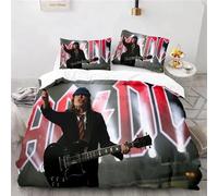 Parure De Lit Avec Housse De Couette Et Taies D'oreiller, Motif Musical Ac/Dc Australien, Pour Lit Double, Double, Queen Et King Size, Livraison Directe