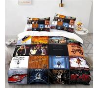 Parure De Lit Avec Housse De Couette Et Taies D'oreiller, Motif Musical Ac/Dc Australien, Pour Lit Double, Double, Queen Et King Size, Livraison Directe