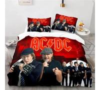 Parure De Lit Avec Housse De Couette Et Taies D'oreiller, Motif Musical Ac/Dc Australien, Pour Lit Double, Double, Queen Et King Size, Livraison Directe