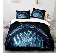 Parure De Lit Avec Housse De Couette Et Taies D'oreiller, Motif Musical Ac/Dc Australien, Pour Lit Double, Double, Queen Et King Size, Livraison Directe