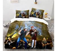 Parure De Lit Avec Housse De Couette Et Taies D'oreiller, Motif Musical Ac/Dc Australien, Pour Lit Double, Double, Queen Et King Size, Livraison Directe